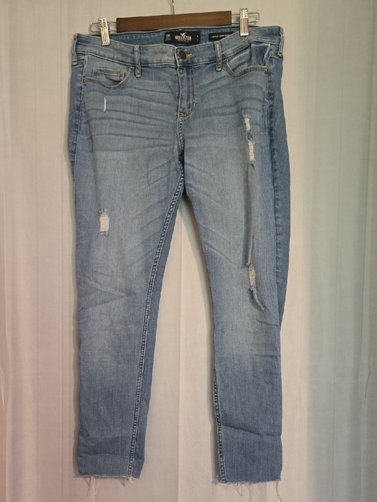 Hollister Denim - Hollister Light Wash Destructed Skinny Jeans Size 13